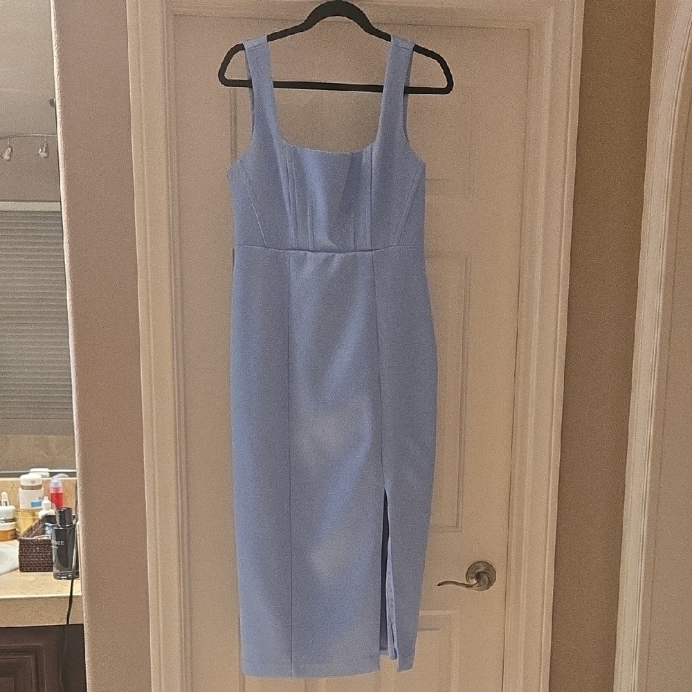BHLDN Light Blue Midi Dress